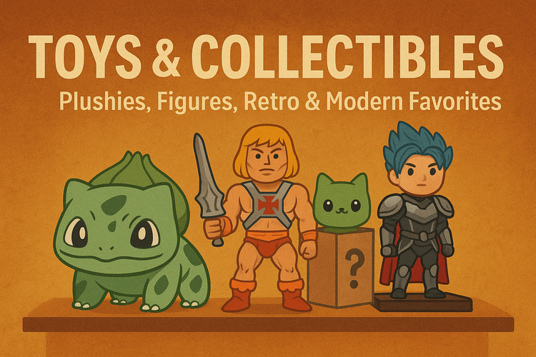 Toys & Collectibles – Plushies, Figures, Retro & Modern Favorites