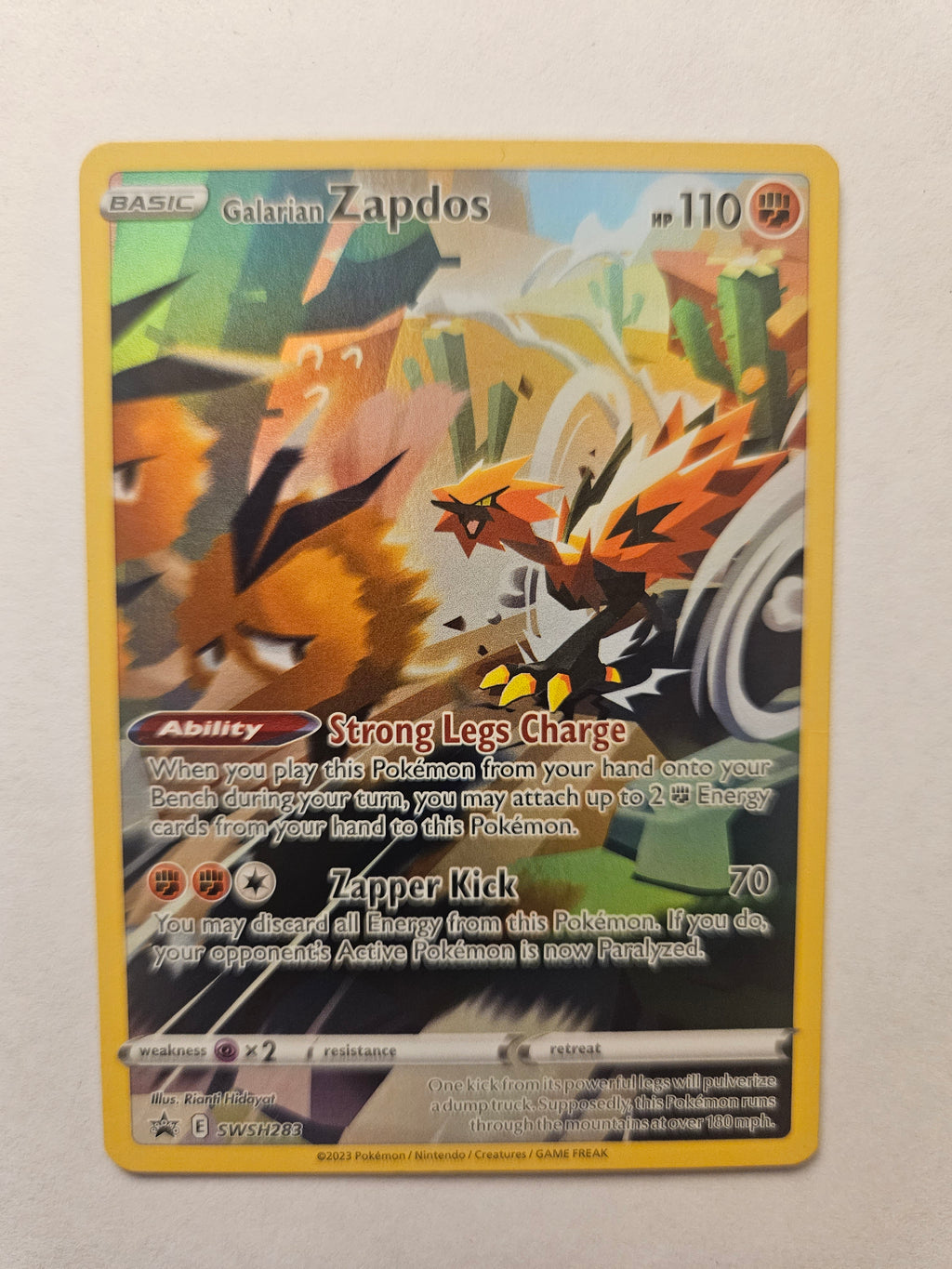 Galarian Zapdos SWSH283 Sword & Shield Black Star Promo