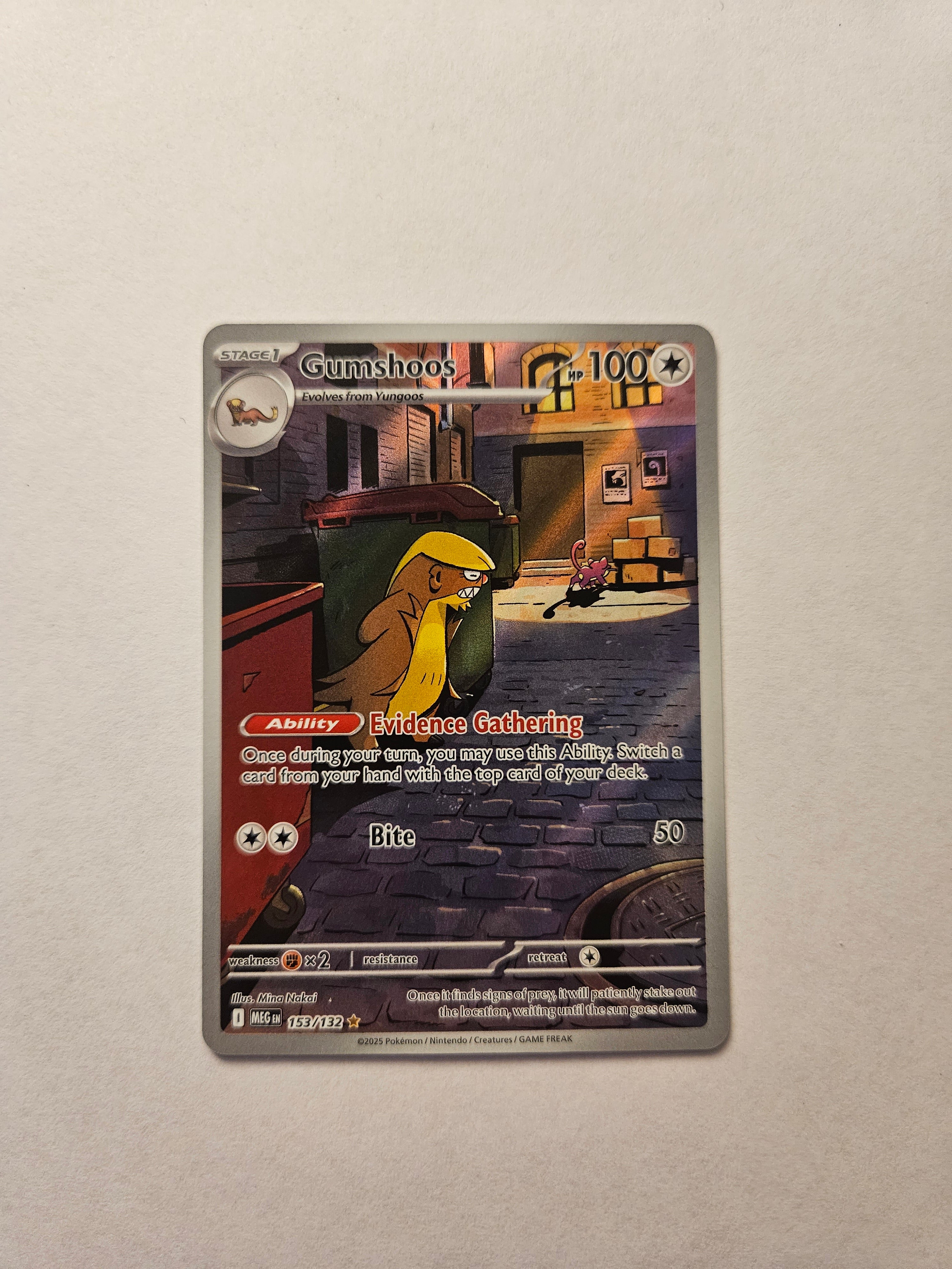 Gumshoos 153/132 Mega Evolution Illustration Rare