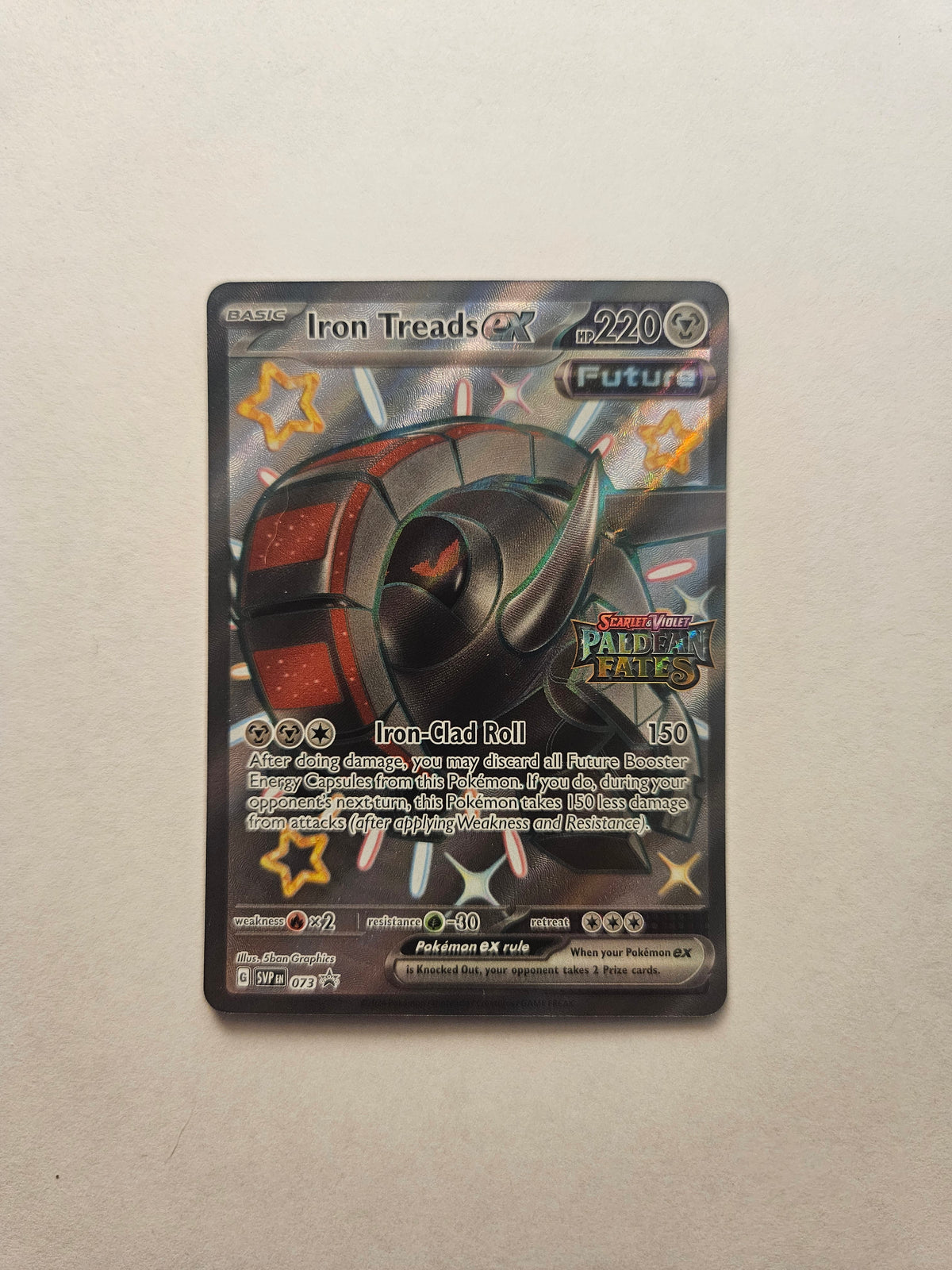 Iron Treads EX 073 Black Star Promo Paldean Fates Stamped