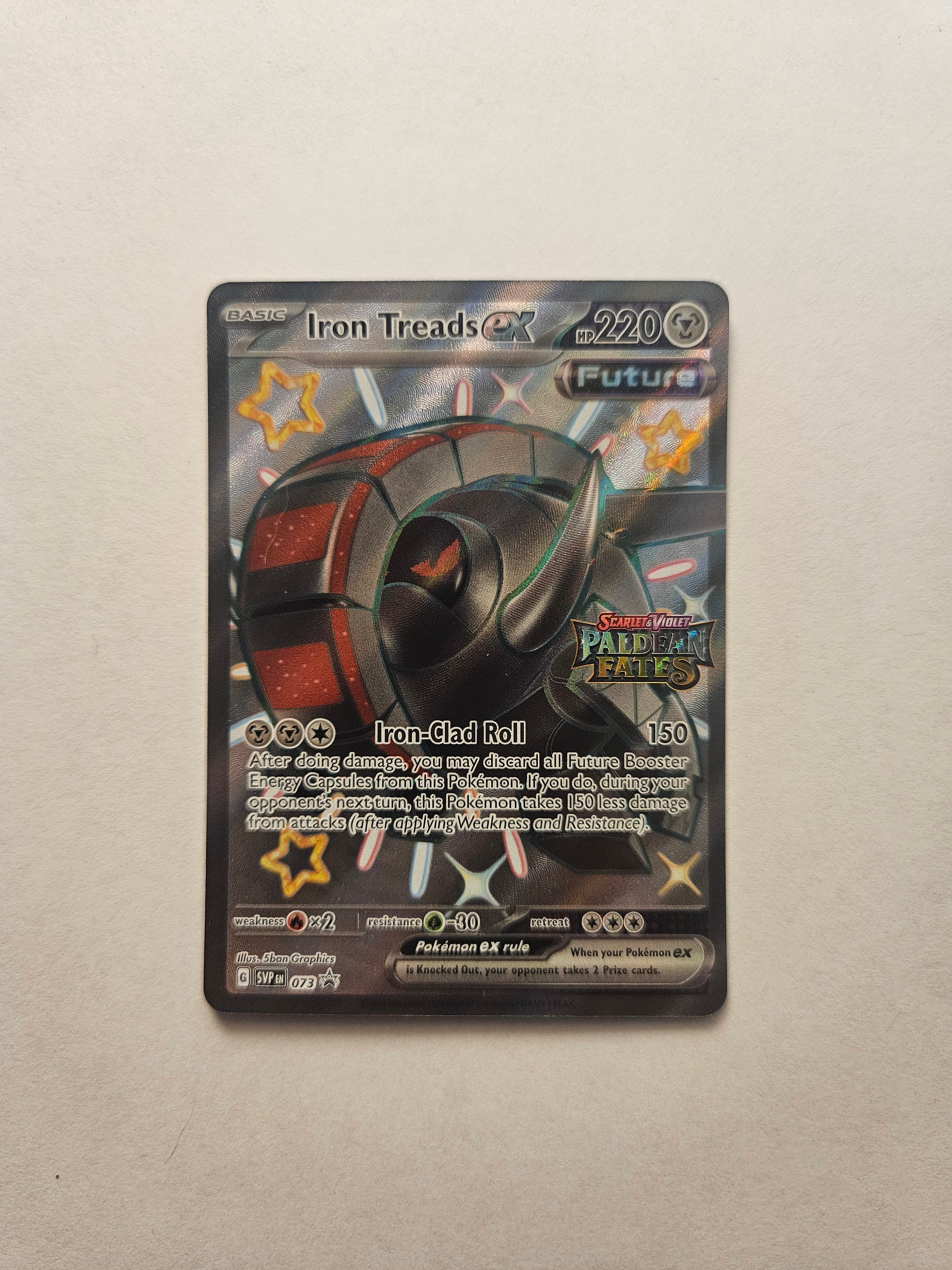 Iron Treads EX 073 Black Star Promo Paldean Fates Stamped