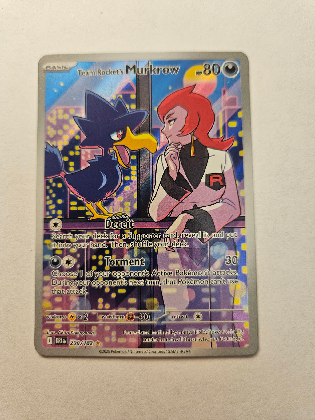 Team Rocket's Murkrow 200/182  Illustration Rare  Destined Rivals