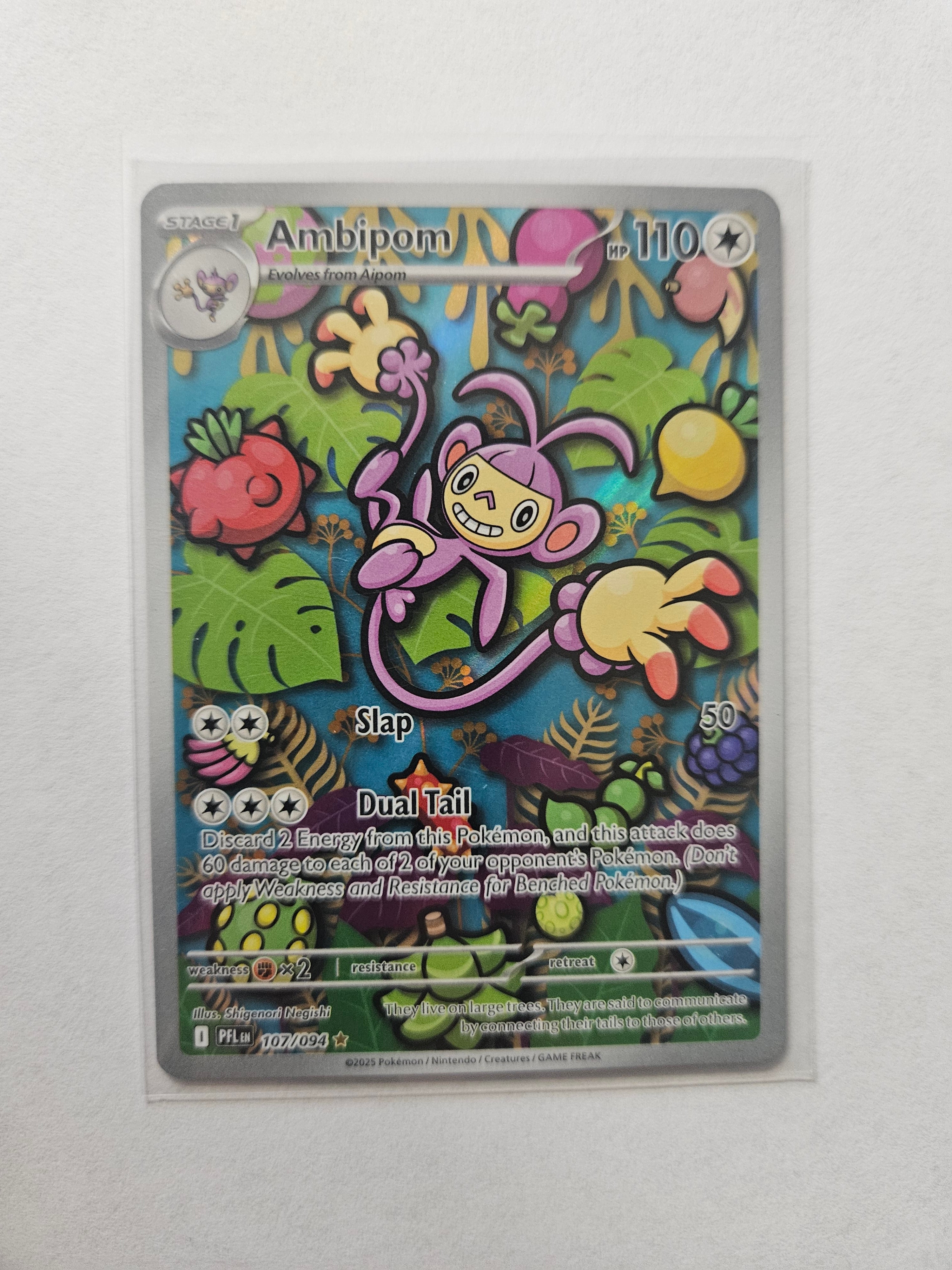 Pokemon Phantasmal Flames Illustration Rare Ambipom #107