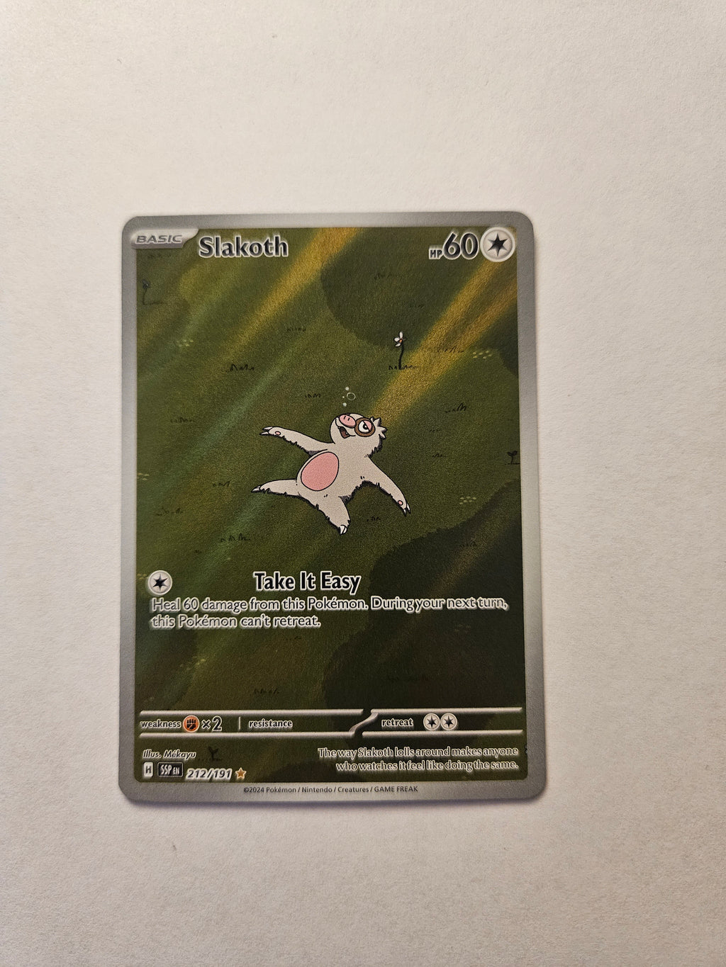 Slakoth 212/191 Illustration Rare Surging Sparks