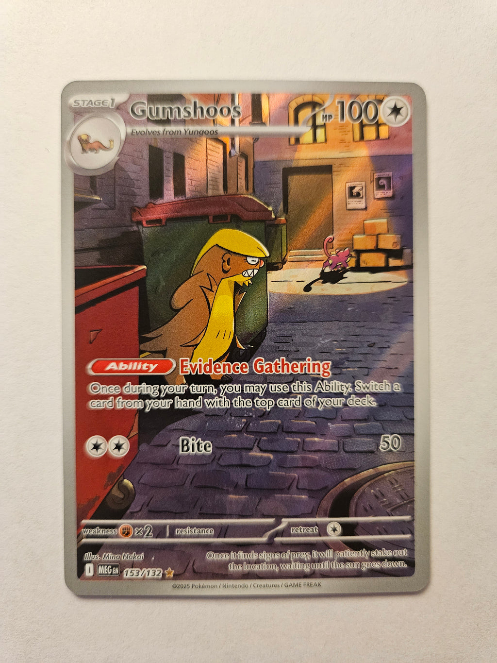 Gumshoos 153/132 Mega Evolution Illustration Rare