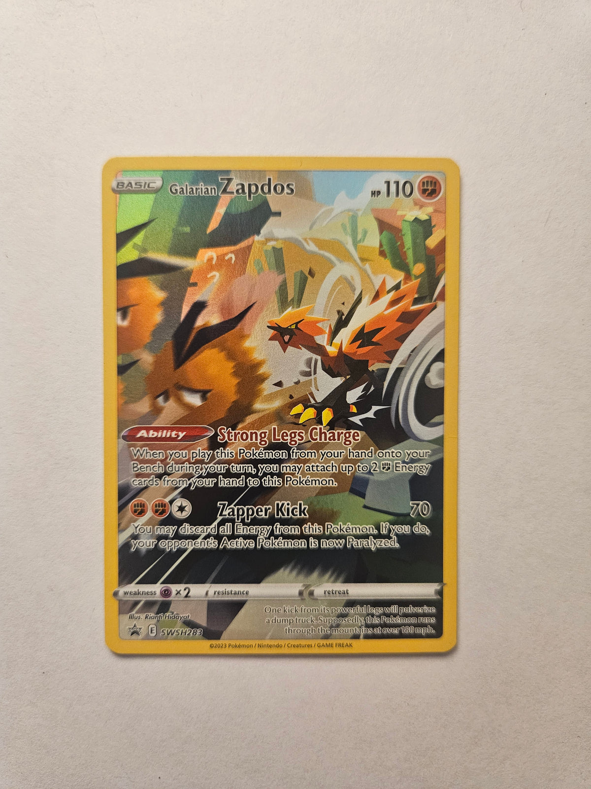 Galarian Zapdos SWSH283 Sword & Shield Black Star Promo