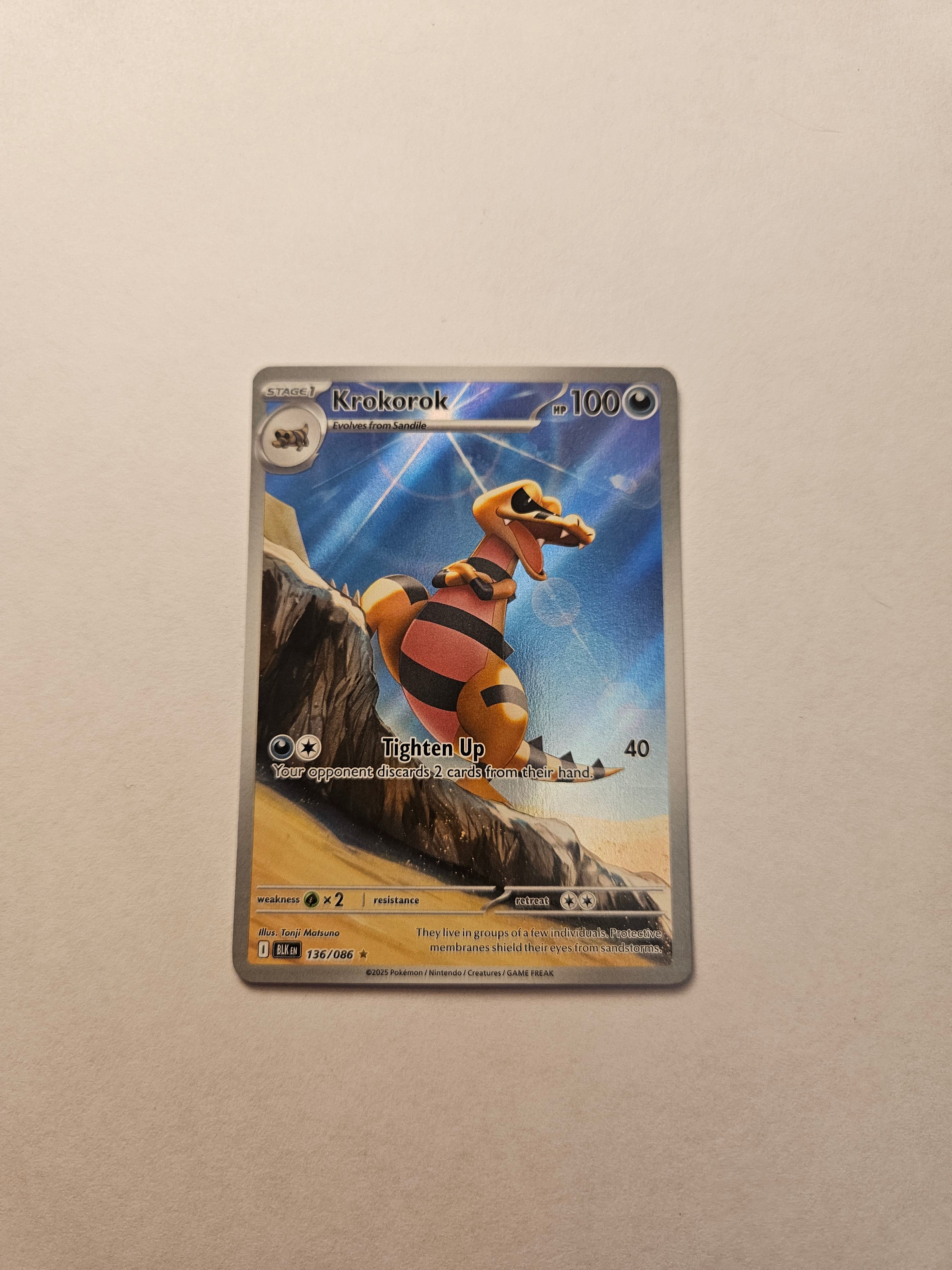 Krokorok 136/086 Illustration Rare Black Bolt