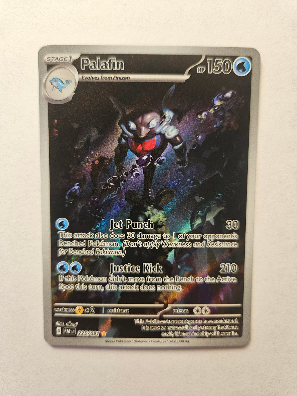 Palafin 225/091 Paldean Fates Illustration Rare