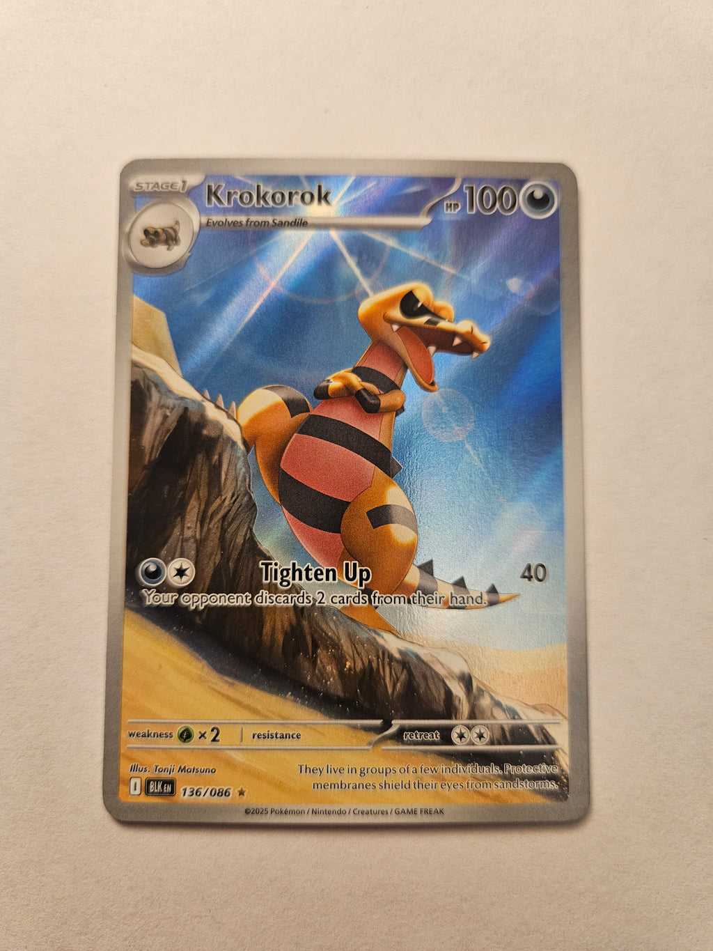 Krokorok 136/086 Illustration Rare Black Bolt