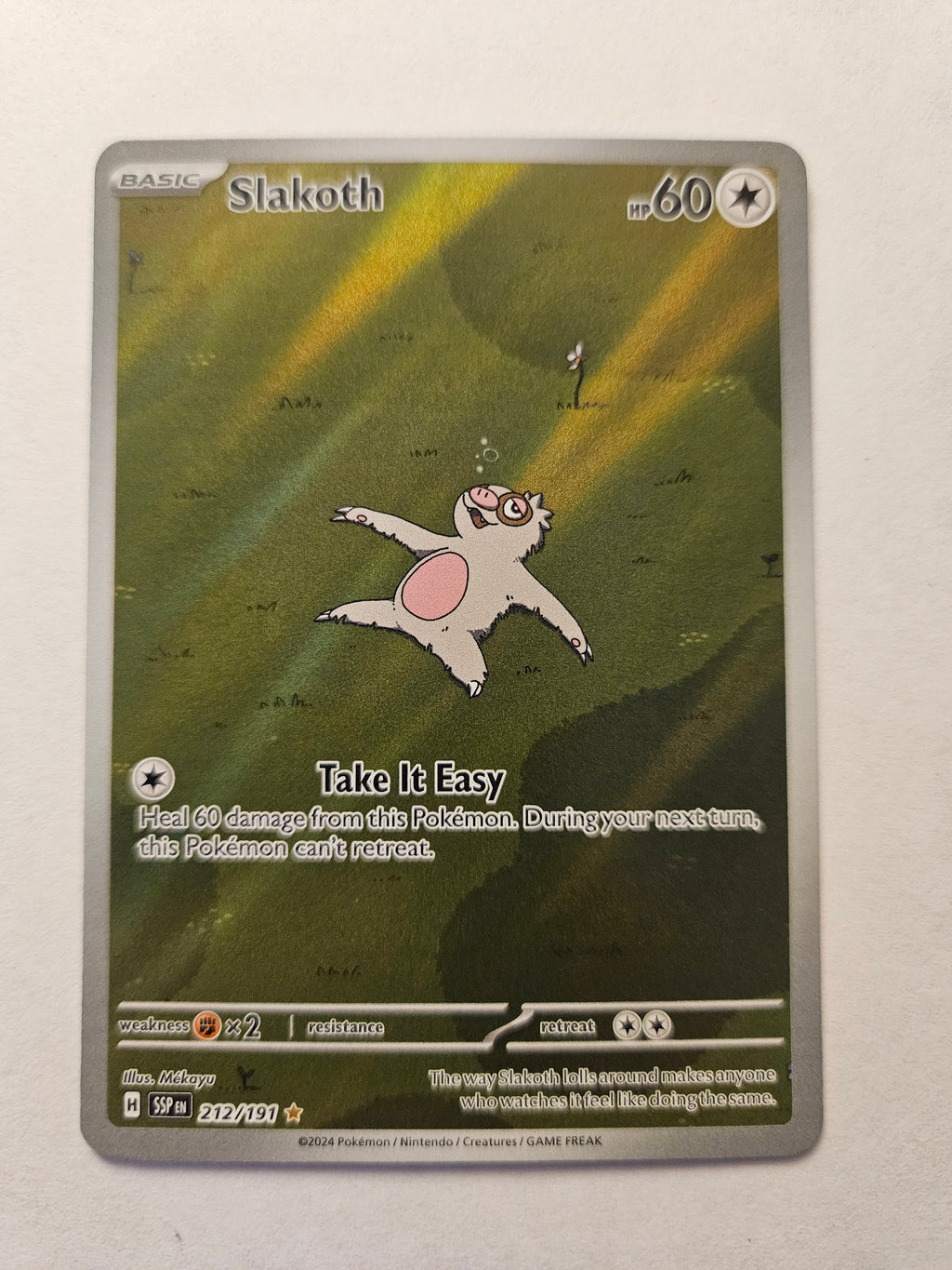 Slakoth 212/191 Illustration Rare Surging Sparks