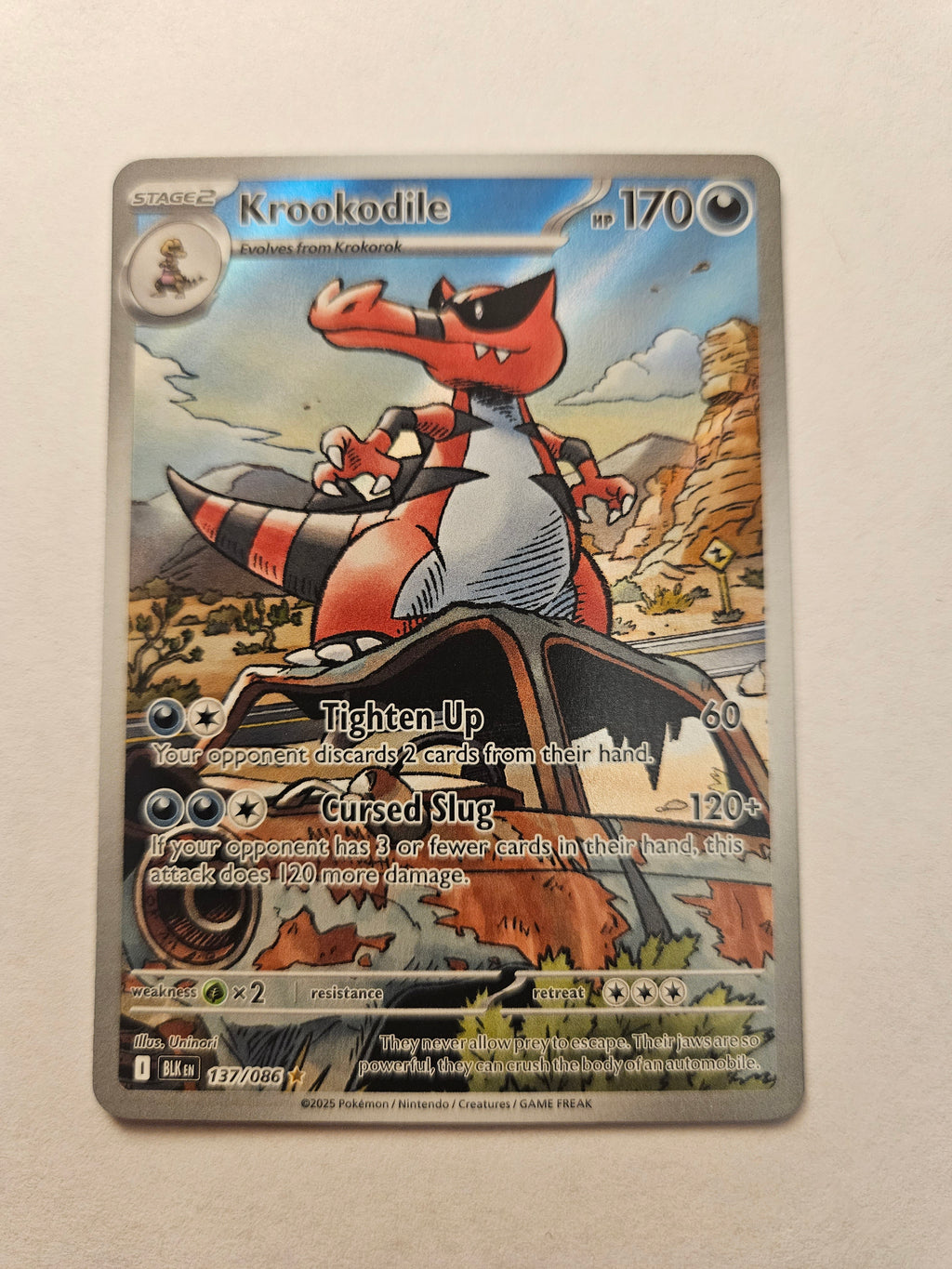 Krookodile 137/086 Black Bolt Illustration Rare