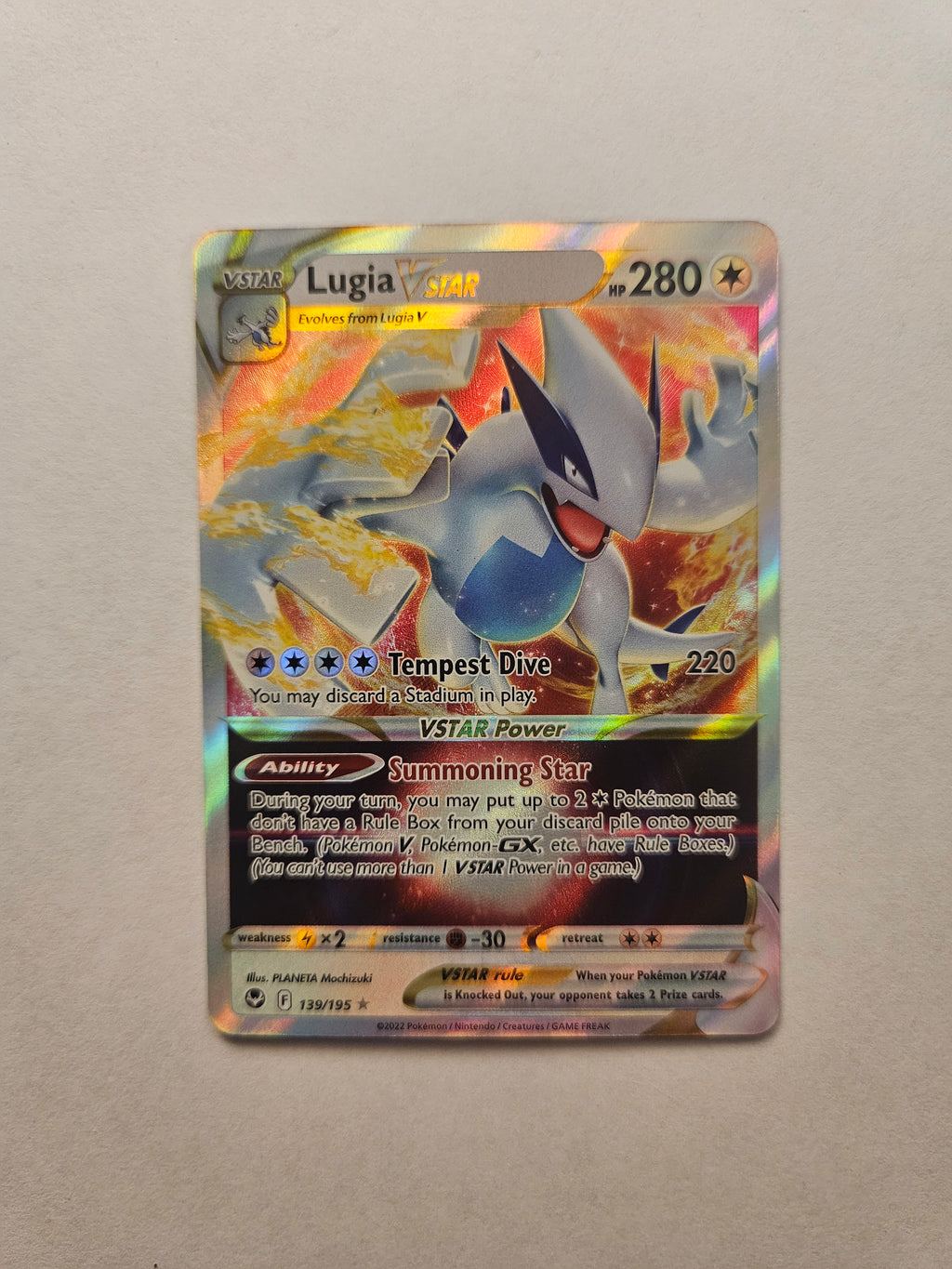 lugia vstar pokemon card Lugia VSTAR 139/195