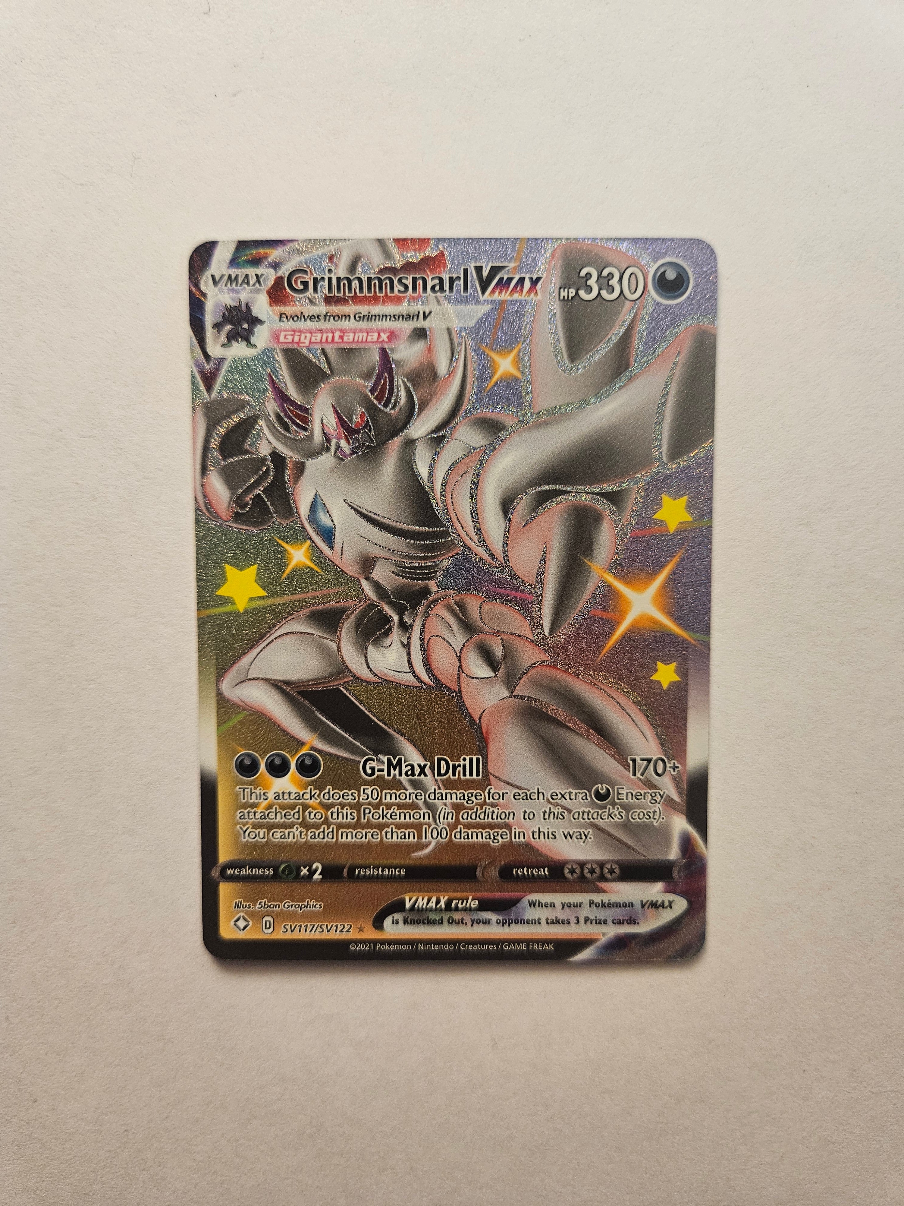 shiny grimmsnarl pokemon card Pokemon Card - Shining Fates SV117/SV122