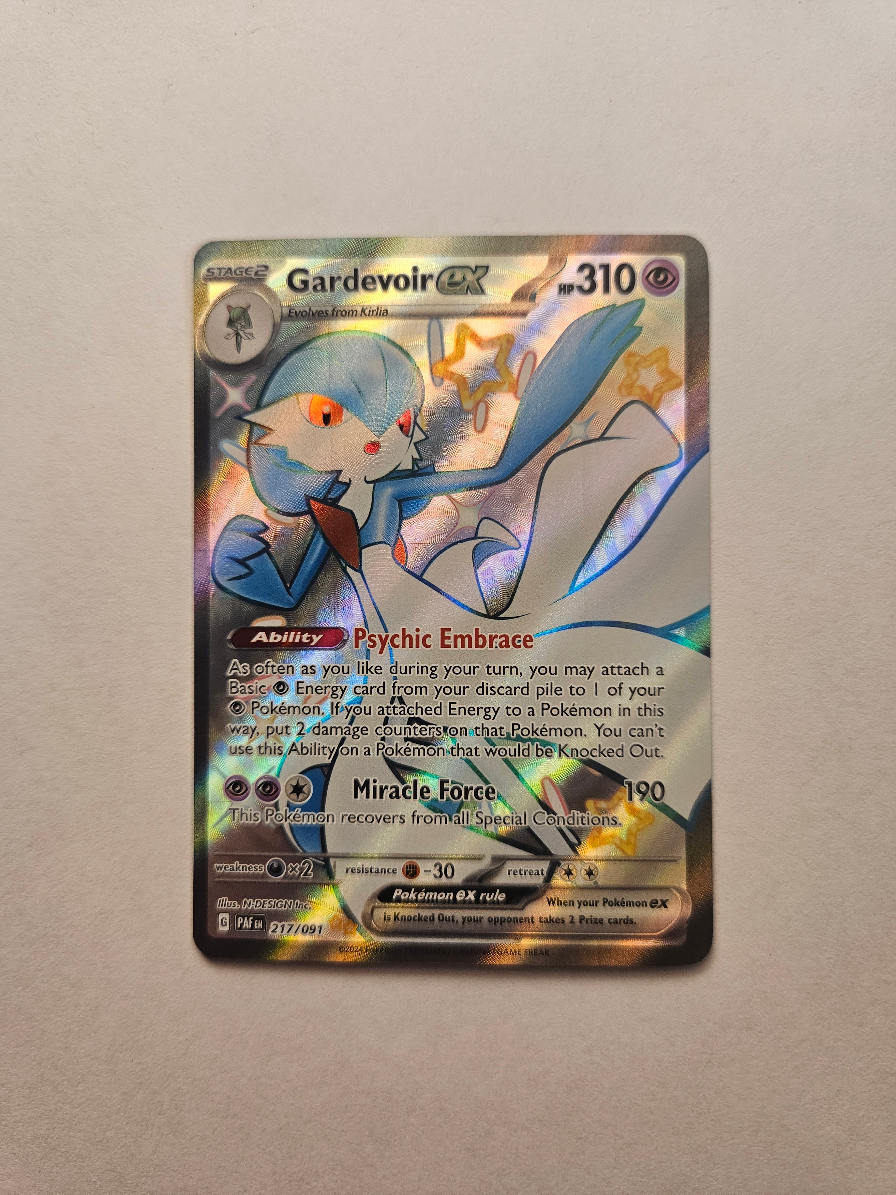 Gardevoir ex 217/091 Paldean Fates Ultra Rare Full Art